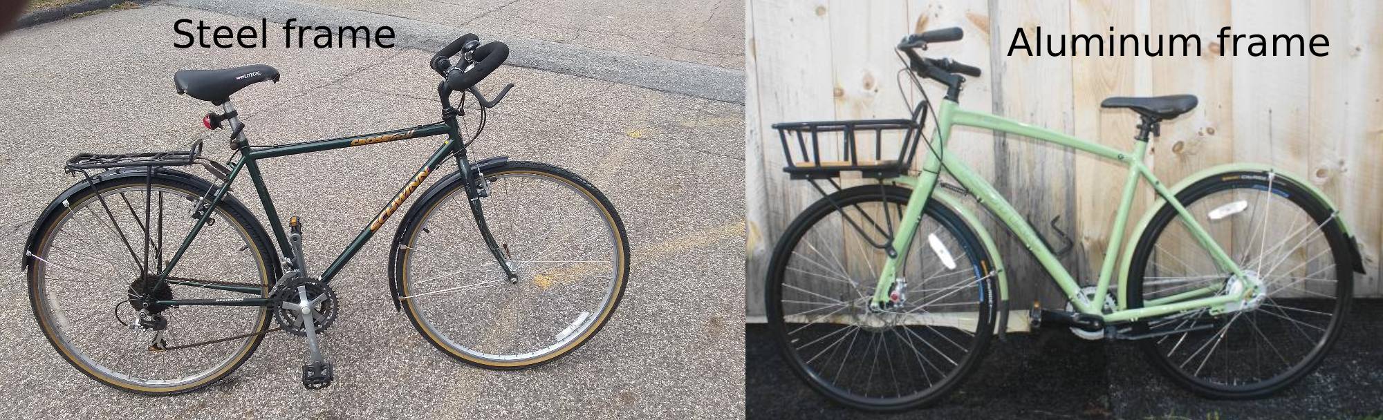 A steel bike vs. aluminum
